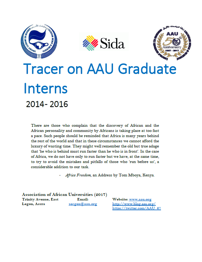 Tracer on AAU Graduate Interns 2014-16